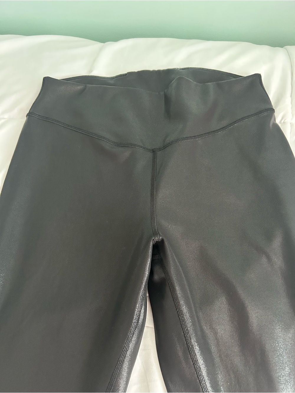 lululemon athletica Black Faux-Leather Leggings